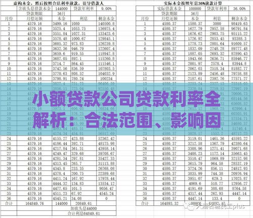 小额贷款公司贷款利率全解析：合法范围、影响因素及省钱技巧