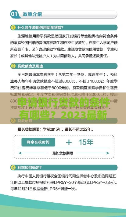 申请银行贷款的条件有哪些?2023最新指南必看 申请银行贷款的条件有哪些?2023最新指南必看