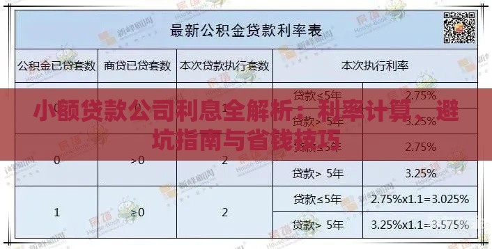 小额贷款公司利息全解析：利率计算、避坑指南与省钱技巧