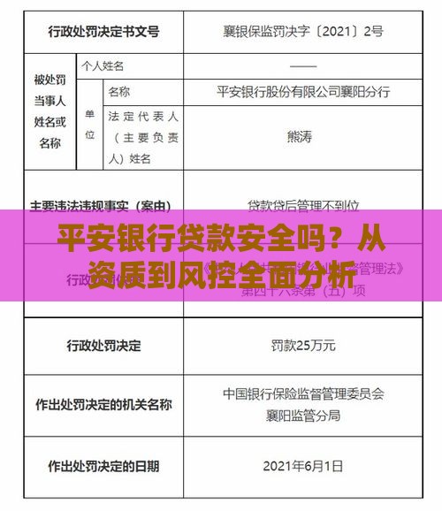 平安银行贷款安全吗？从资质到风控全面分析