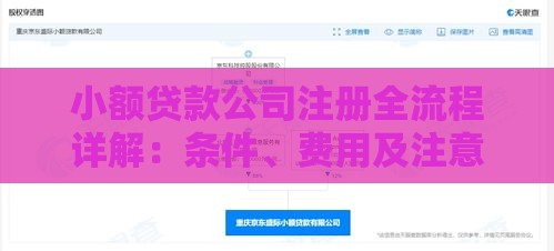 小额贷款公司注册全流程详解：条件、费用及注意事项