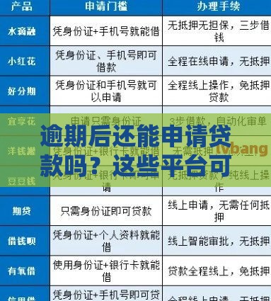 逾期后还能申请贷款吗？这些平台可能给你机会