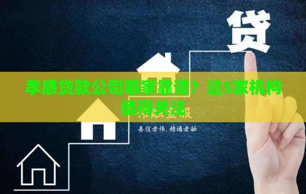 孝感贷款公司哪家靠谱？这5家机构值得关注