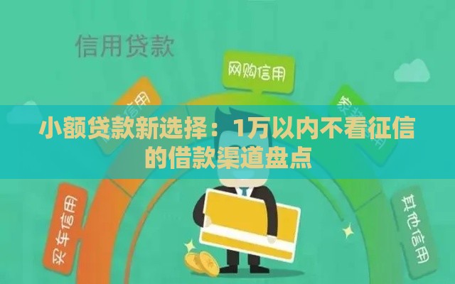 小额贷款新选择：1万以内不看征信的借款渠道盘点