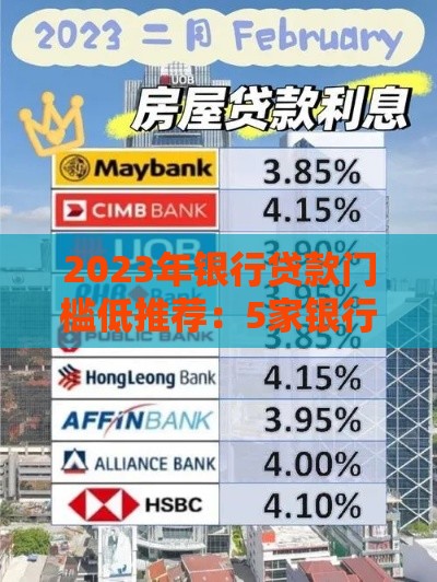 2023年银行贷款门槛低推荐：5家银行快速放款攻略