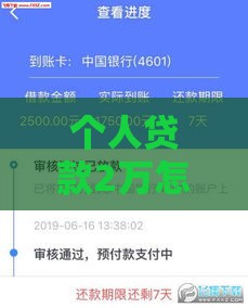 个人贷款2万怎么贷？5种正规渠道申请攻略
