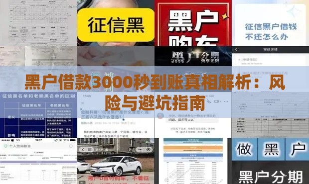 黑户借款3000秒到账真相解析：风险与避坑指南