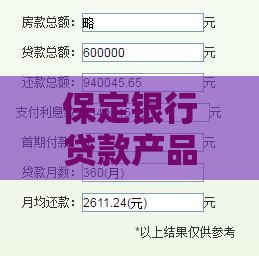 保定银行贷款产品全解析：额度、利率、申请流程一览