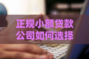 正规小额贷款公司如何选择？申请流程与避坑指南