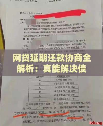 网贷延期还款协商全解析：真能解决债务危机吗？