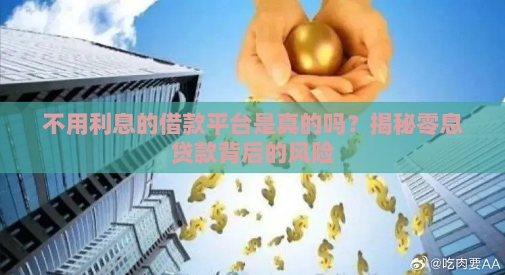 不用利息的借款平台是真的吗？揭秘零息贷款背后的风险