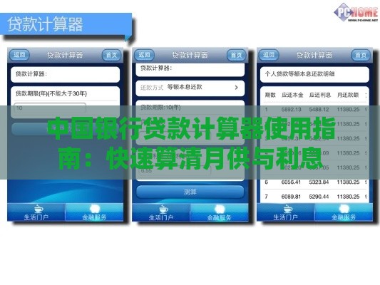 中国银行贷款计算器使用指南：快速算清月供与利息
