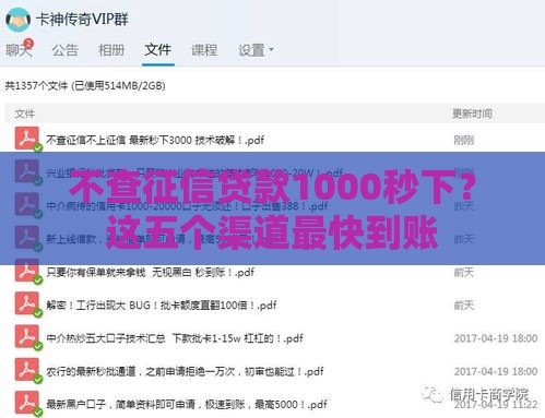 不查征信贷款1000秒下？这五个渠道最快到账