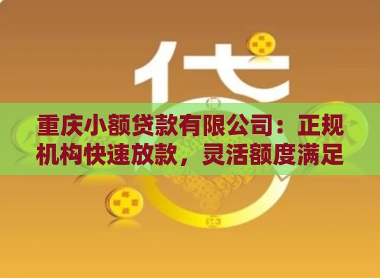 重庆小额贷款有限公司：正规机构快速放款，灵活额度满足需求