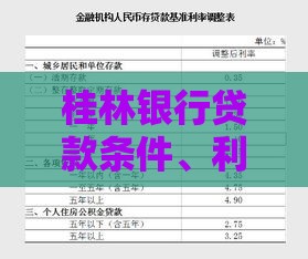 桂林银行贷款条件、利率、流程全解析