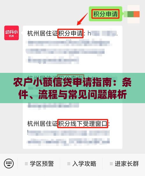 农户小额信贷申请指南：条件、流程与常见问题解析