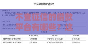 不查征信的借款平台有哪些？这5个正规渠道值得考虑