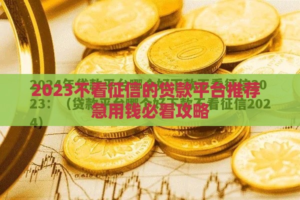 2023不看征信的贷款平台推荐  急用钱必看攻略