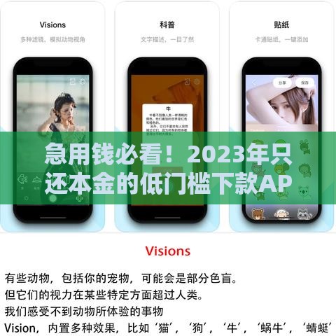急用钱必看！2023年只还本金的低门槛下款APP推荐