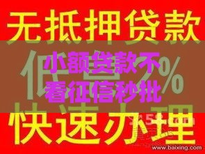 小额贷款不看征信秒批真的存在吗？这些渠道你需要注意