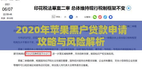 2020年苹果黑户贷款申请攻略与风险解析