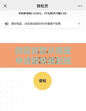 微信贷款从哪里申请能快速到账？详细攻略解析