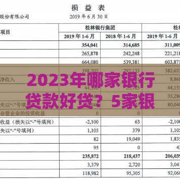 2023年哪家银行贷款好贷？5家银行优劣势对比