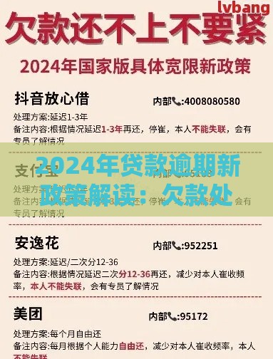 2024年贷款逾期新政策解读：欠款处理与信用修复指南