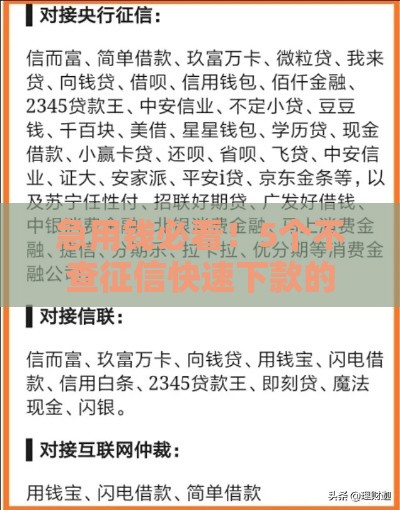 急用钱必看！5个不查征信快速下款的网贷平台推荐