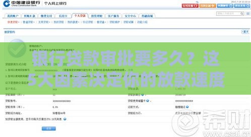 银行贷款审批要多久？这5大因素决定你的放款速度