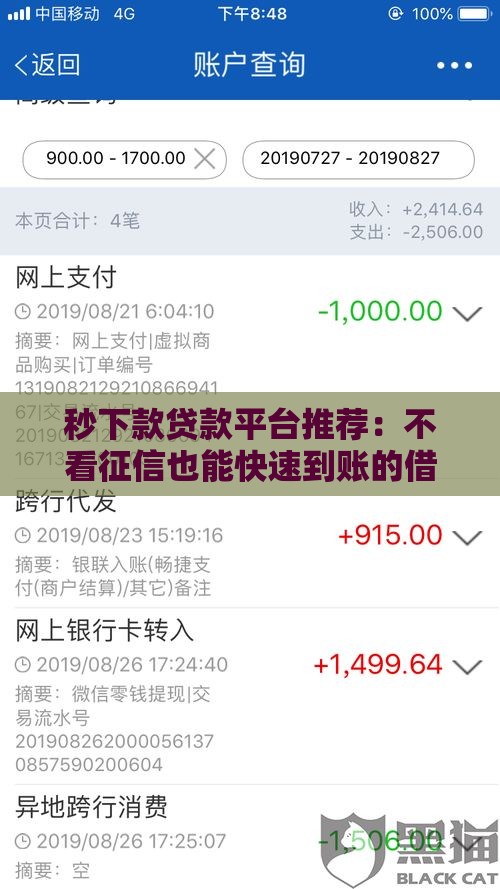 秒下款贷款平台推荐：不看征信也能快速到账的借款渠道