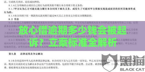 放心借逾期多少钱会被起诉？立案标准全解析