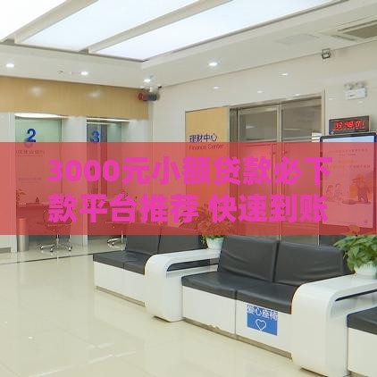 3000元小额贷款必下款平台推荐 快速到账无抵押