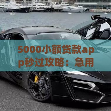 5000小额贷款app秒过攻略：急用钱必看这5个技巧