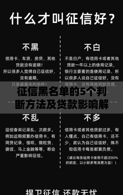 征信黑名单的5个判断方法及贷款影响解析