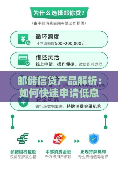 邮储信贷产品解析：如何快速申请低息贷款？