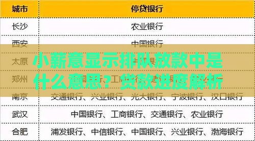 小薪意显示排队放款中是什么意思？贷款进度解析与应对策略