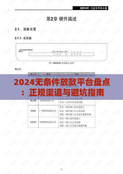 2024无条件放款平台盘点：正规渠道与避坑指南