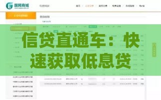 信贷直通车：快速获取低息贷款的全流程指南