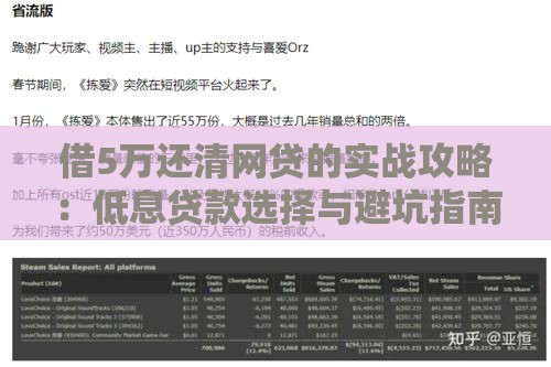 借5万还清网贷的实战攻略：低息贷款选择与避坑指南