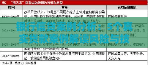 银行信贷案例分析：5个真实贷款案例解读风险与技巧