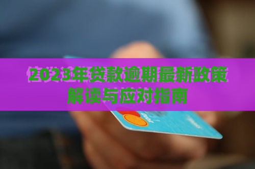 2023年贷款逾期最新政策解读与应对指南