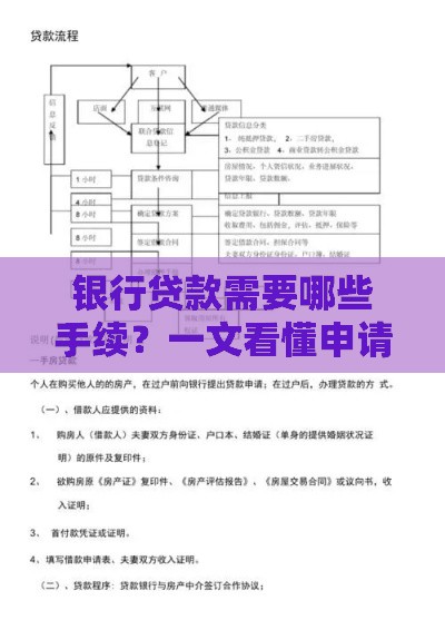 银行贷款需要哪些手续？一文看懂申请流程与材料准备