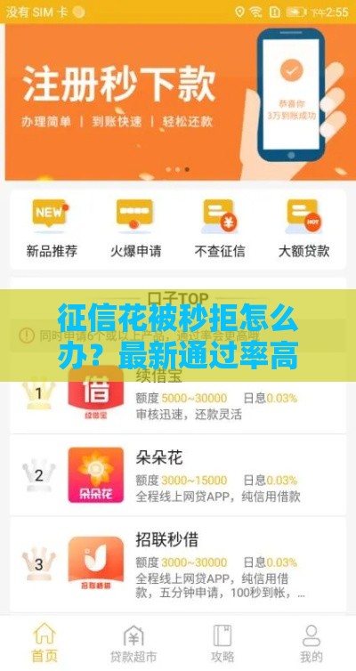 征信花被秒拒怎么办？最新通过率高的贷款平台盘点