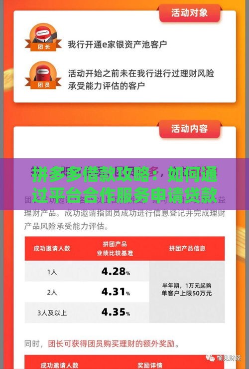 拼多多借款攻略：如何通过平台合作服务申请贷款