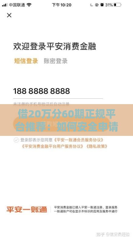 借20万分60期正规平台推荐：如何安全申请低息贷款？