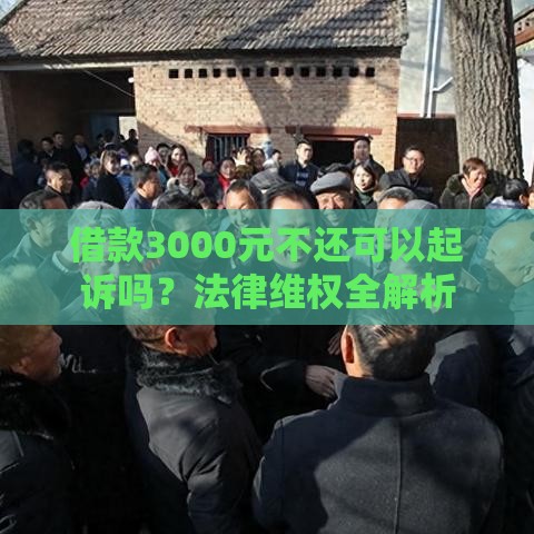 借款3000元不还可以起诉吗？法律维权全解析