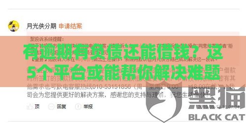 有逾期有负债还能借钱？这5个平台或能帮你解决难题