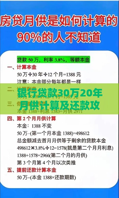 银行贷款30万20年月供计算及还款攻略