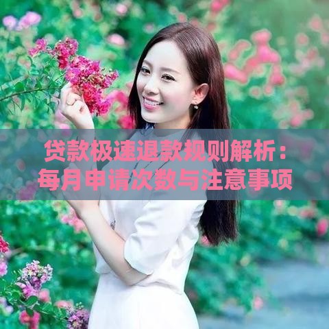 贷款极速退款规则解析：每月申请次数与注意事项